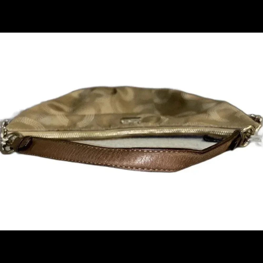 Auth Vintage COACH MADISON Beige Jacquard‎ Hobo Bag